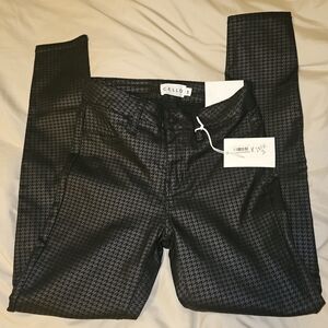 Cello Womens Elegant Black Cropped Skinny Pants